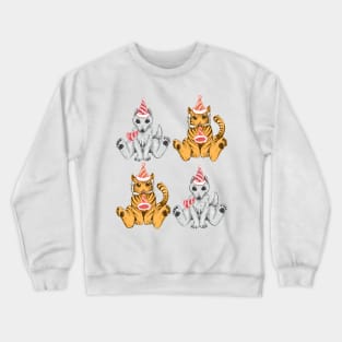 Party Hat Tigers and Wolves Crewneck Sweatshirt